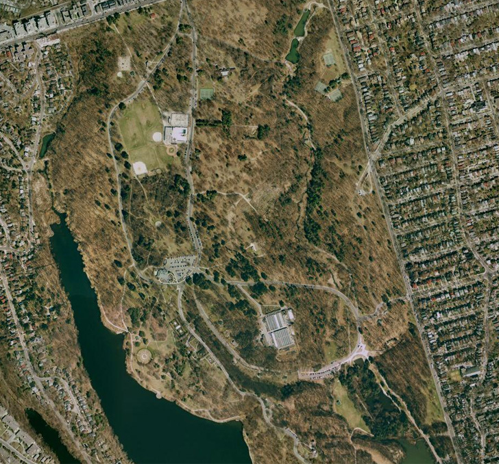 High Park Toronto Satallite Map